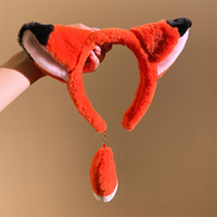 Cute Fox Plush Hairband - Thumbnail 4