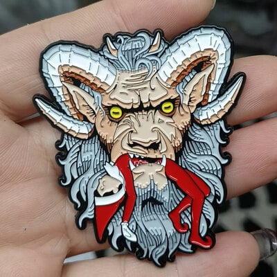 Krampus the devourer enamel pin