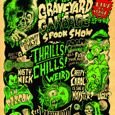 Dead ted's graveyard of garbage spook show print