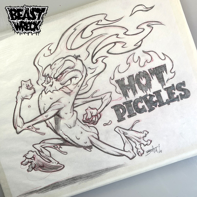 HOT PICKLE pencil artwork