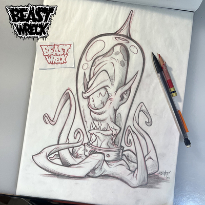 Kodos pencil artwork - Thumbnail 4