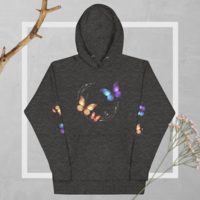 BUTTERFLY woman Hoodie - Thumbnail 3