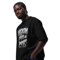  SARCASM LOVE LANGUAGE Oversized heavyweight t-shirt - Thumbnail 1