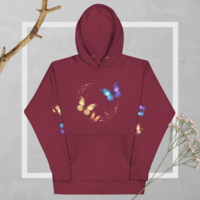 BUTTERFLY woman Hoodie - Thumbnail 30