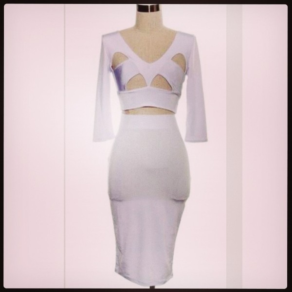 Peek-a-Boo 2 Piece Pencil Skirt Set