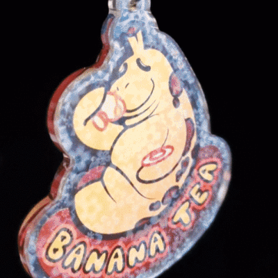 Fruit animal keychain - manatee - banana tea
