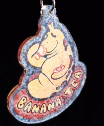 Fruit Animal Keychain - Manatee - Banana Tea