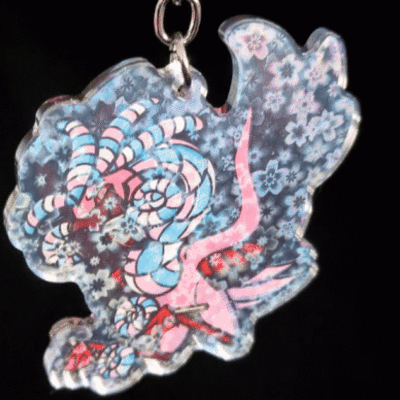 Candy animal keychain - lollipop lesser flamingo