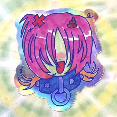 Alien holographic sticker