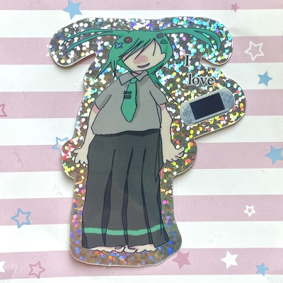 gamer holographic sticker