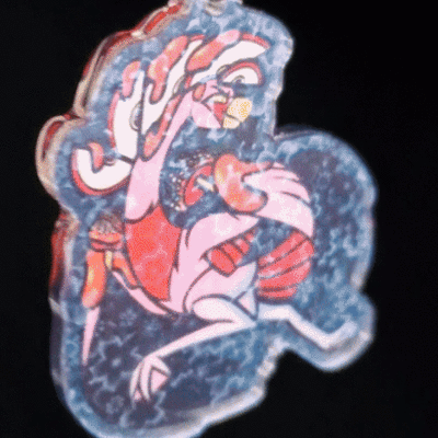 Candy animal keychain - caramel apple james's flamingo