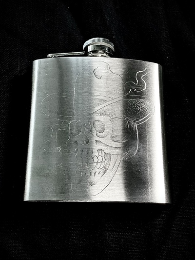 Cowboy Skull Flask
