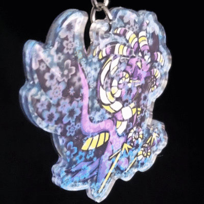 Candy animal keychain - lollipop lesser flamingo