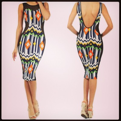 Tribal print bodycon