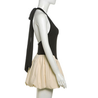 Sexy pleated slim backless dress - Thumbnail 3