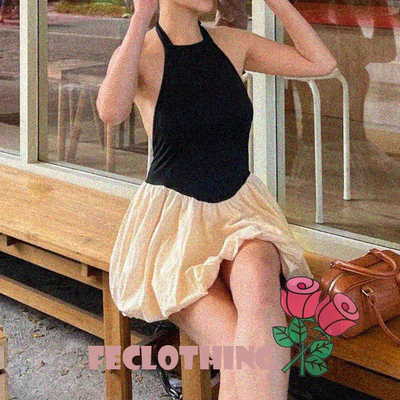 Sexy pleated slim backless dress - Thumbnail 3