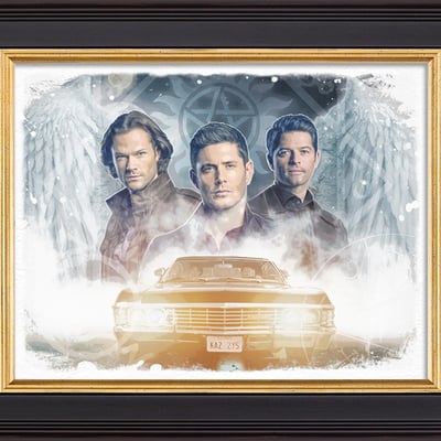 Supernatural: trinity (original hand embellished canvas artwork)
