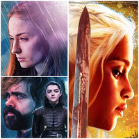 The Son of Ice and Fire (Original Hand Embellished Canvas Artwork) - Thumbnail 2