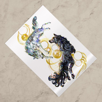 Double Golden Wolves - Premium Holographic Poster - Thumbnail 2