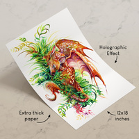 Fawn Dragon - Premium Holographic Poster - Thumbnail 1