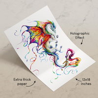 Kite Dragon - Premium Holographic Poster - Thumbnail 1
