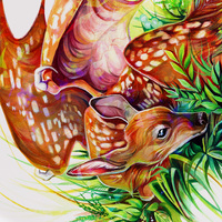 Fawn Dragon - Premium Holographic Poster - Thumbnail 3