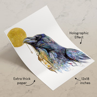Lantern Crow - Premium Holographic Poster - Thumbnail 1