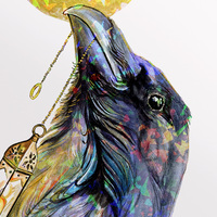 Lantern Crow - Premium Holographic Poster - Thumbnail 3