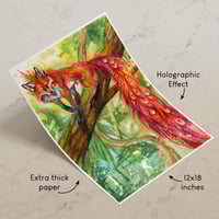 Peacock Fox - Premium Holographic Poster - Thumbnail 1