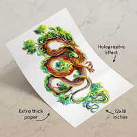 Wood Dragon - Premium Holographic Poster - Thumbnail 1