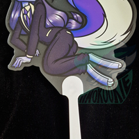 Manual hand fan - Furry / Anthro - Francis The Somali Cat - Thumbnail 1