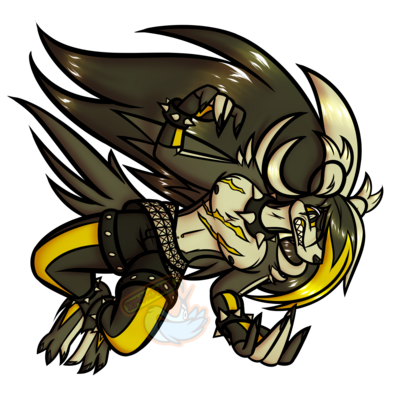 Manual hand fan - furry / anthro - heartless the european hedgehog - Thumbnail 4