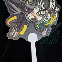 Manual hand fan - Furry / Anthro - Heartless The European Hedgehog - Thumbnail 1