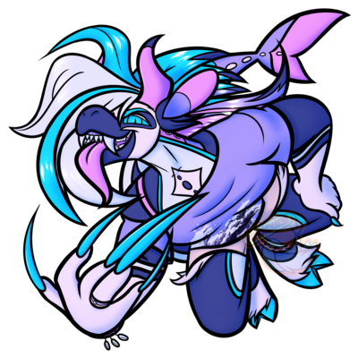 Manual hand fan - furry / anthro - daryl the bull / shark - Thumbnail 5