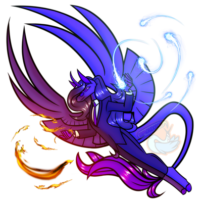 Manual hand fan - Furry / Anthro - Adawaya The Alicorn