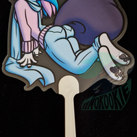 Manual hand fan - Furry / Anthro - Jaxon The Arctic Fox - Thumbnail 1