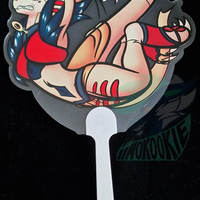 Manual hand fan - Furry / Anthro - Kaitlyn The Lion / Kangaroo - Thumbnail 1