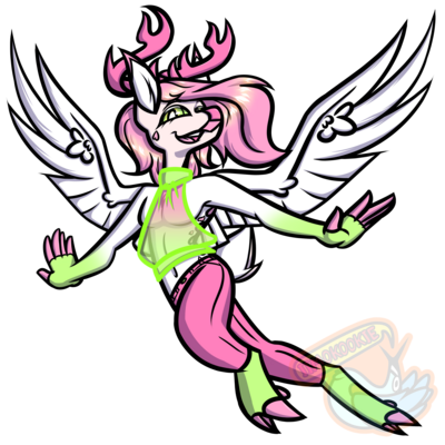 Glow in the dark keychain - orion the peryton (deer) - Thumbnail 5