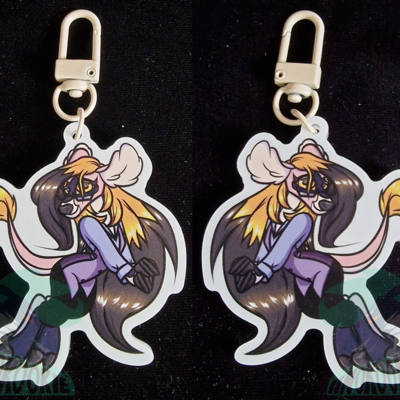 Glow in the dark keychain - william the danish jersey cow