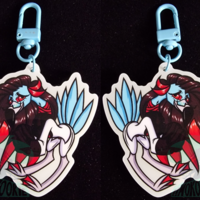Glow in the dark Keychain - Jeremy The Andean Flamingo - Thumbnail 1