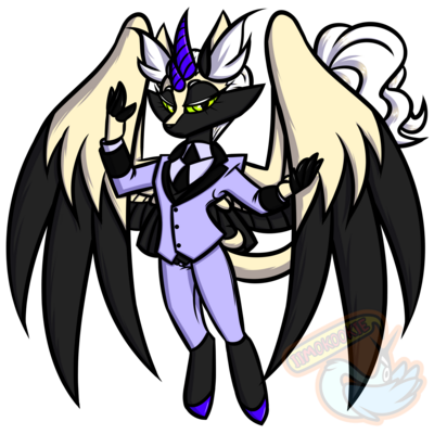 Glow in the dark keychain - kenneth the russian blue cat / alicorn - Thumbnail 1