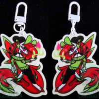 Glow in the dark Keychain - Stephan the Dragon Fruit Dragon - Thumbnail 1