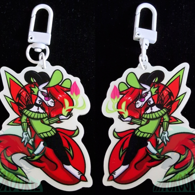 Glow in the dark keychain - stephan the dragon fruit dragon