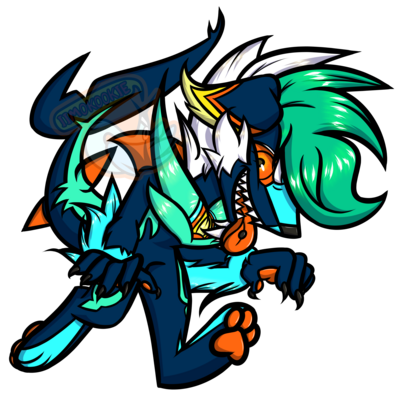 Glow in the dark keychain - clark the tiger shark / borzoi dog - Thumbnail 4