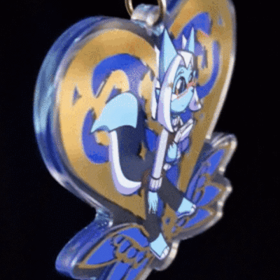 Hot gold stamped keychain - lawrence the somali cat