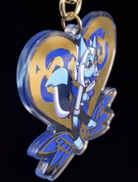 Hot Gold Stamped Keychain - Lawrence The Somali Cat