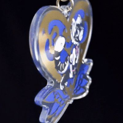 Hot gold stamped keychain - shuji the sumatran tiger