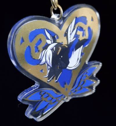 Hot Gold Stamped Keychain - Akihiko The Somali Cat