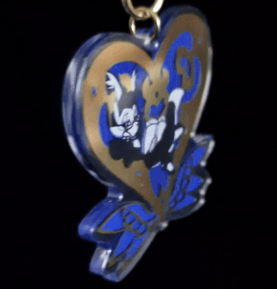 Hot Gold Stamped Keychain - Haruhiko The Somali Cat