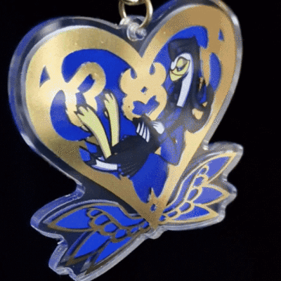 Hot gold stamped keychain - cash money the secretary bird